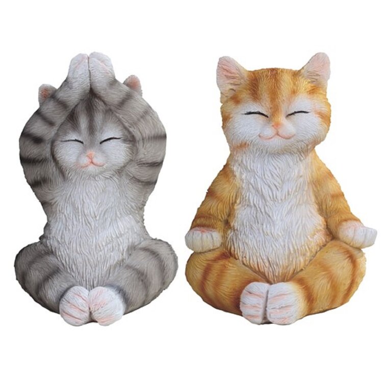 yoga cat figurine